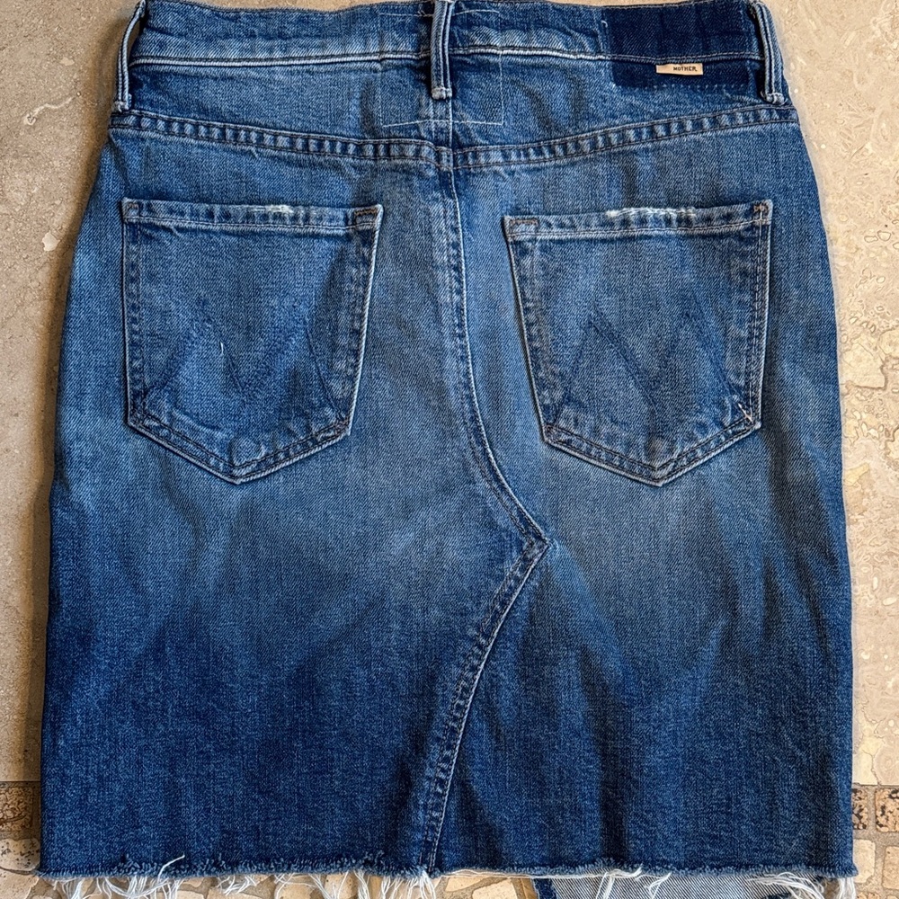 MOTHER Blue Denim Skirt